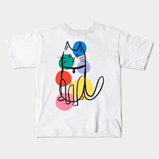 Abstract cat number 2 Kids T-Shirt